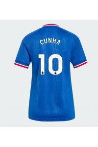 Manchester United Matheus Cunha #10 Fotballdrakt Borte Klær Dame 2026-27 Korte ermer